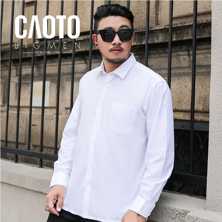 Áo Sơ Mi Trơn Big Size Nam Dài Tay Trắng – HÀNG CHÍNH HÃNG Size 2XL 3XL 4XL 5Xl 6XL 7XL 8XL | BigBuy360 - bigbuy360.vn