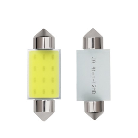 Bóng Đèn Led Cob 12 Chip 31mm 36mm 39mm 41mm  Dc 12v Cho Xe Hơi ô tô bảng biển số trần cánh cửa cốp