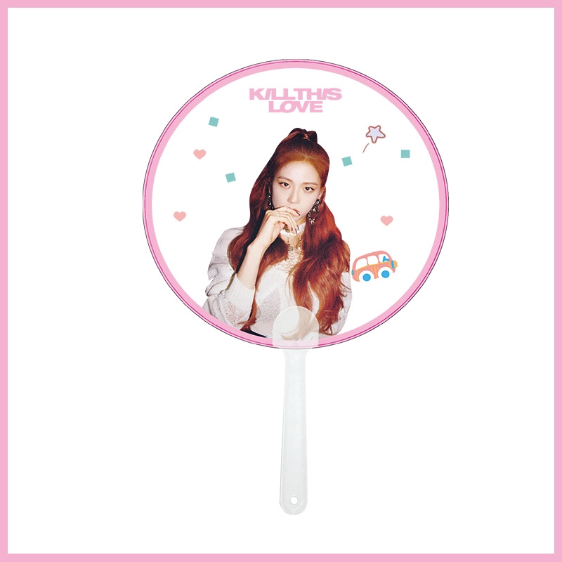 Quạt cầm tay PVC in hình nhóm nhạc KPOP Blackpink