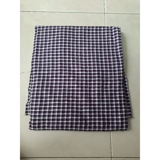 Vải kate thô sọc tối