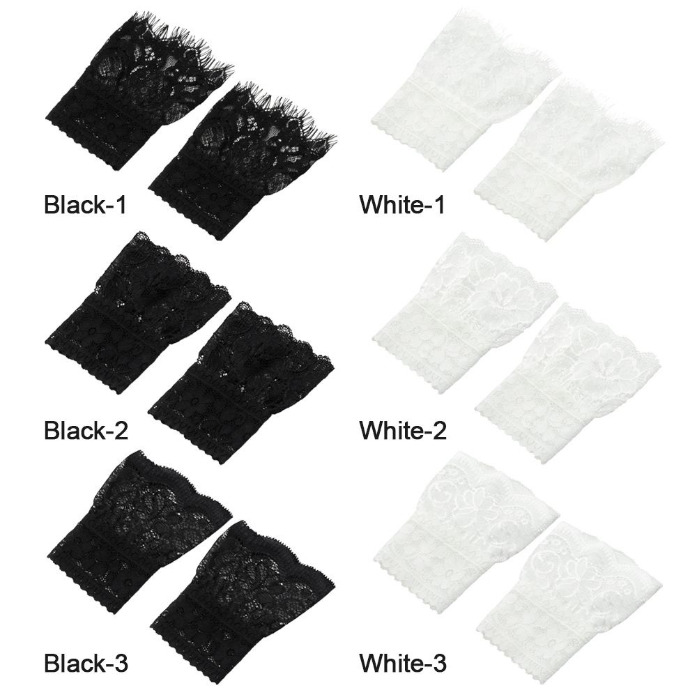 Cổ tay áo giả vải ren chống nắng phối áo len phong cách thời trang xuân thu