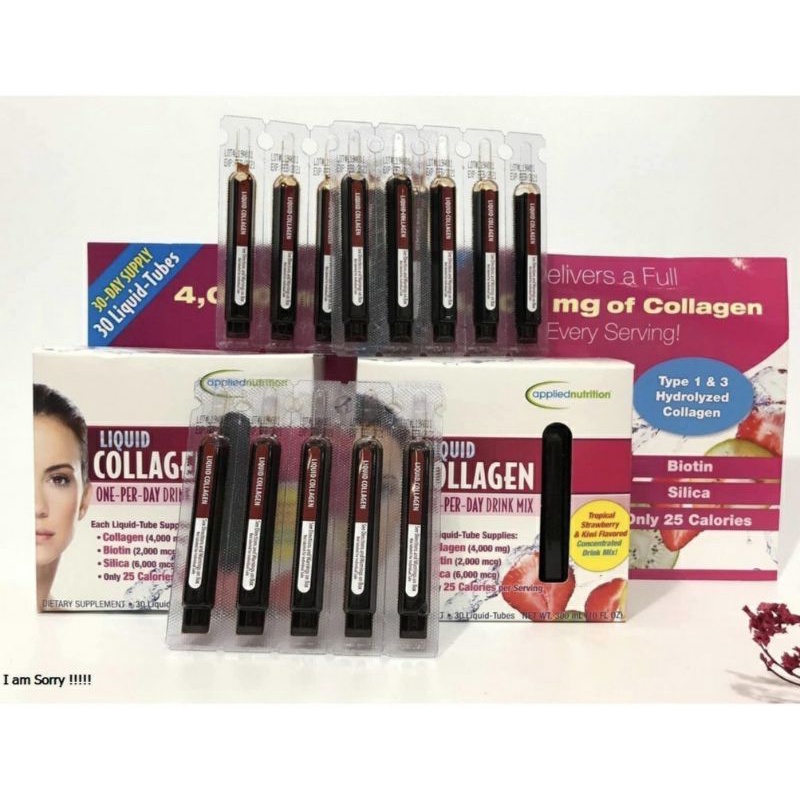 Liquid Collagen dạng nước Hộp 30 tuýp của Mỹ