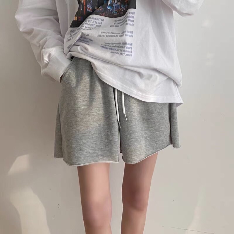 Quần short unisex / Quần đùi ngắn nữ vải trơn (kèm ảnh thật) | BigBuy360 - bigbuy360.vn