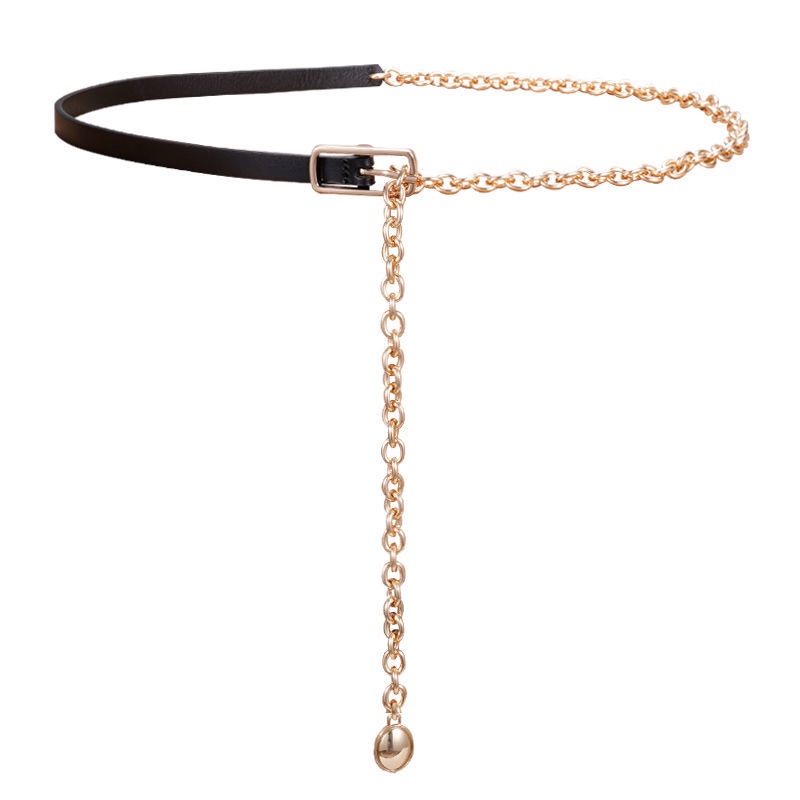 Dây Xích Đeo Thắt Lưng Kèm Váy / Áo Sweater Mỏng Thời Trang Cho Nữ Xiaoxiangfeng