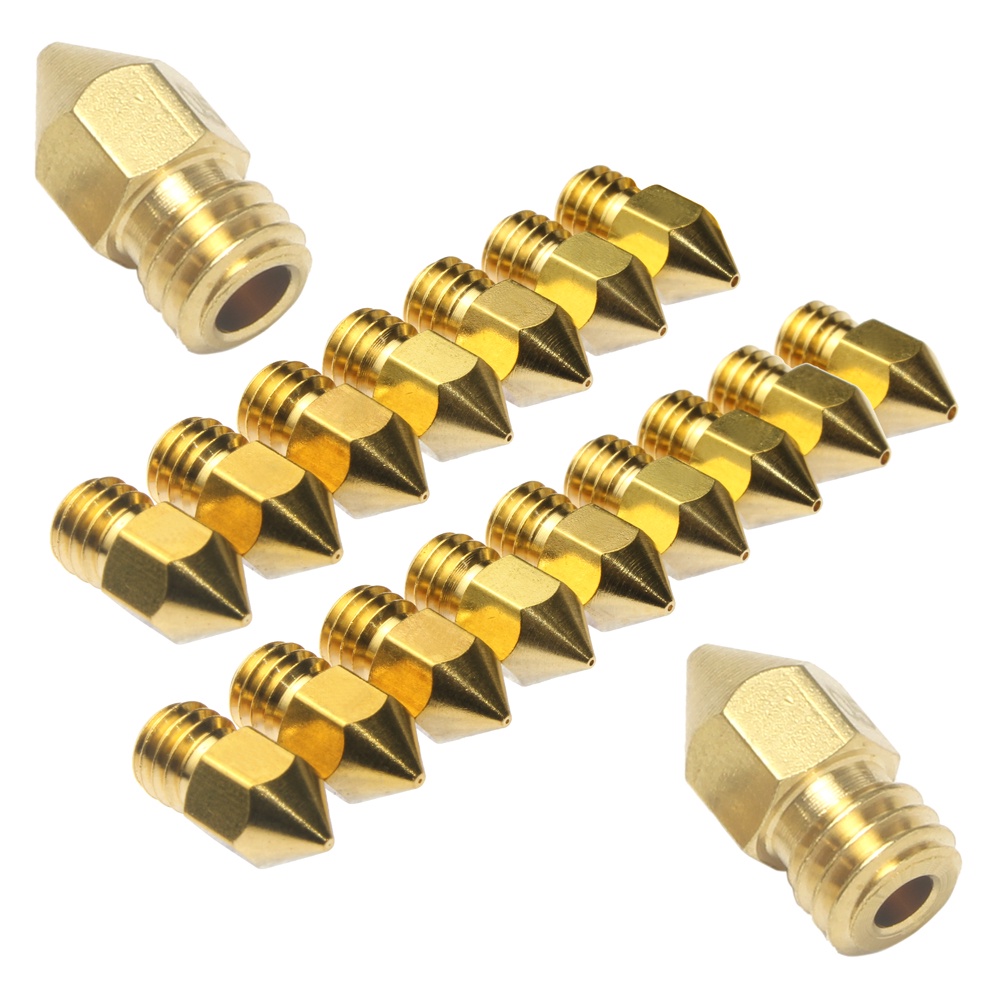 1 Vòi Phun Bằng Đồng MK7 MK8 M6 1.75mm/3mm 0.1mm-1.0mm Cho Ender3 Pro