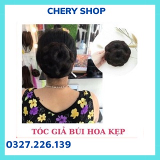 Tóc giả búi 💄 FREESHIP 💄 tóc giả búi kẹp hoa