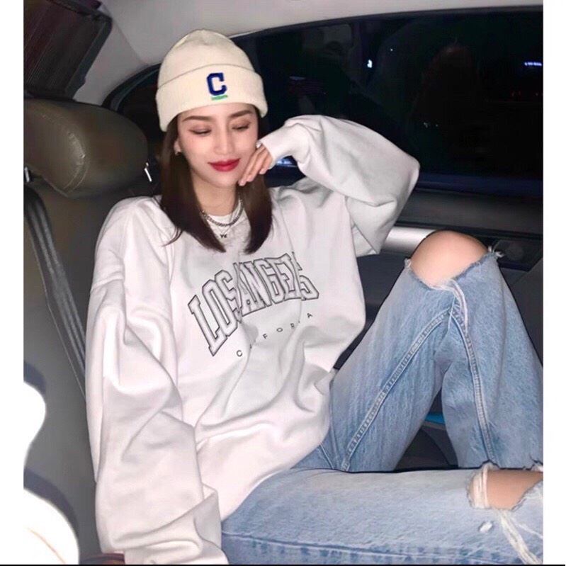 Áo Sweater LOSANGELES Form Rộng Unisex Tay Bồng Nam Nữ Mặc Được Chất Nỉ Bông Hàng Xuất Dày Đẹp AN08 LUMYSTORE | WebRaoVat - webraovat.net.vn