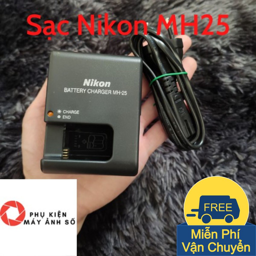 SẠC PIN MÁY ẢNH NIKON MH-25 Cao Cấp Cho Pin EN-EL15 Sạc Cho Máy Nikon D7100 D7000 D750 D600 D610