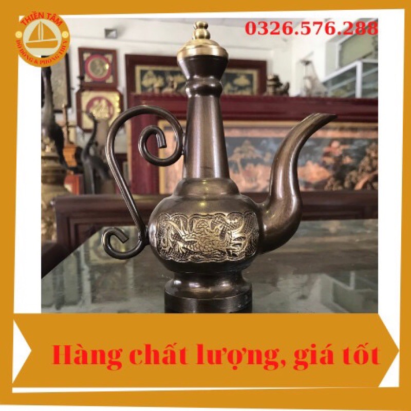 Bình rượu bằng đồng làm giả cổ
