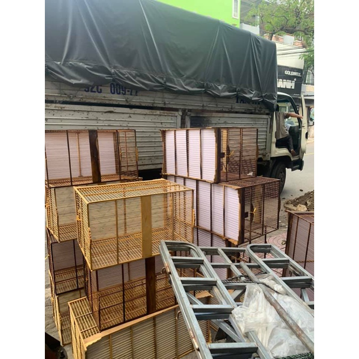 Khung lồng chim Halosung khung lồng tập lực nan trúc 50*25*30 nan mau 1,1cm siêu đẹp LC97