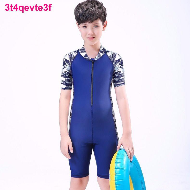 quần áo thể thaoÁo tắm trẻ em một mảnh bộ đồ cỡ trung và lớn cộng với size bơi bé trai 8-12-15 tuổi thiếu niên