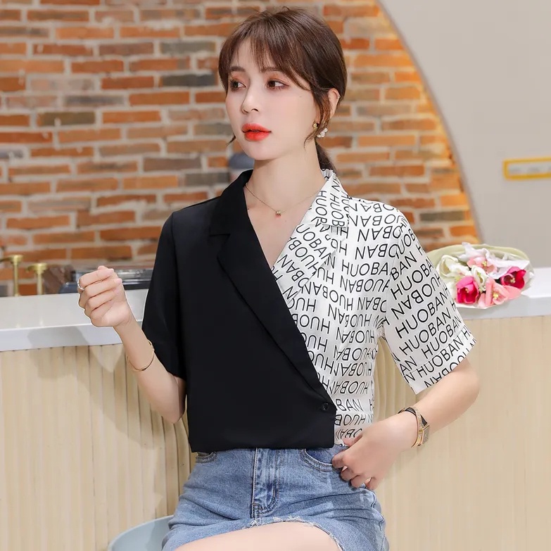 Áo Sơ Mi Ngắn Tay Thời Trang Mùa Hè Phong Cách Hàn Quốc 2022 Dành Cho Nữ