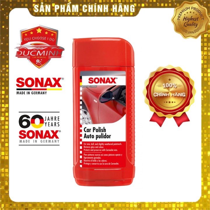 Kem Đánh Bóng Sơn ⚡ 𝑭𝑹𝑬𝑬 𝑺𝑯𝑰𝑷⚡ Kem Đánh Bóng Phục Hồi Sơn Mờ Xước Của Xe SONAX Car Polish