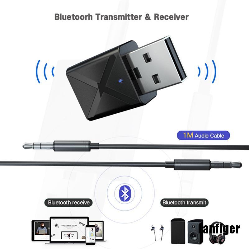 Thiết Bị Thu Phát Âm Thanh Bluetooth Không Dây 2 Trong 1 Usb 5.0 Cho Xe Hơi | BigBuy360 - bigbuy360.vn