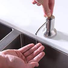 Bình đựng xà bông, bình đựng nước rửa chén gắn bồn rửa bằng inox, tiện lợi