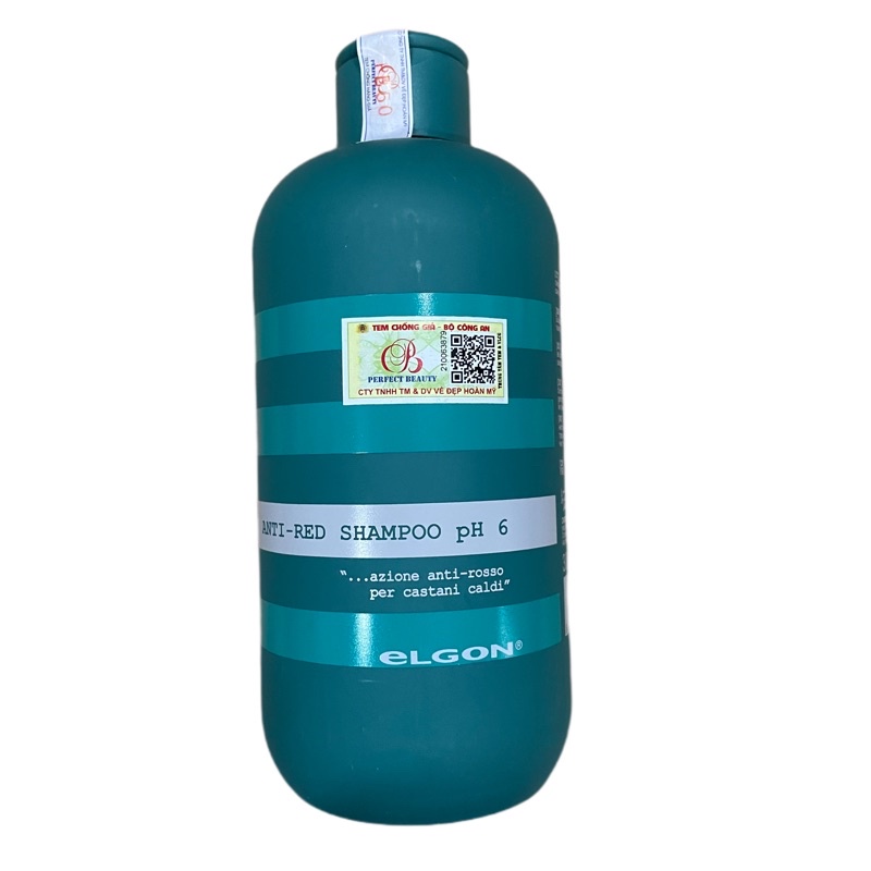 Dầu gội khử sắc đỏ, ánh cam Elgon Colorcare Anti - Red Shampoo 300ml