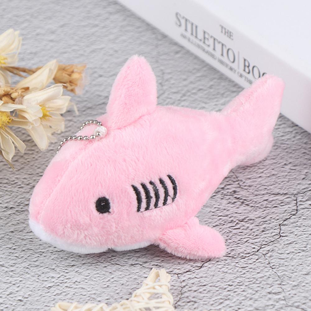 AARON1 Small Plush Toy Shark Key Chain Kid's Gift Ocean Animal Shark Plush Toy Animal Doll Bag Pendant Simulation Shark Shark Keyring Cartoon Backpack Keychain Key Chain Pendant/Multicolor