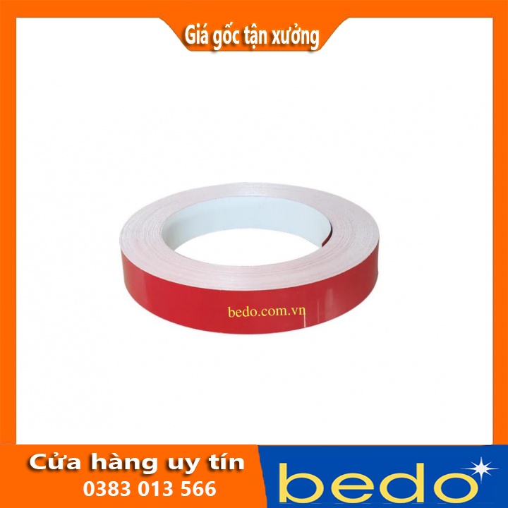 chân nhôm uốn chữ nổi, không gờ, màu đỏ - cuộn dài 100m