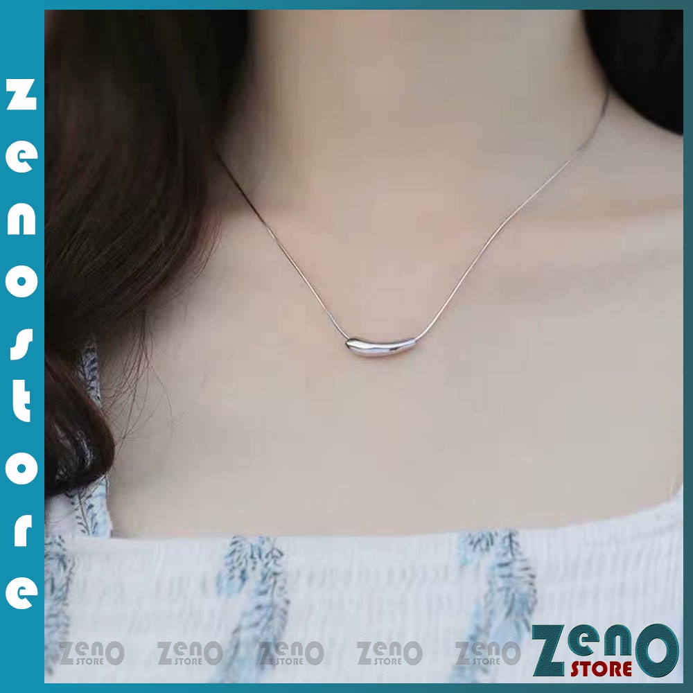 Vòng cổ bạc sterling (full box) DC04, dây chuyền hợp kim bạc phong cách Hàn Quốc