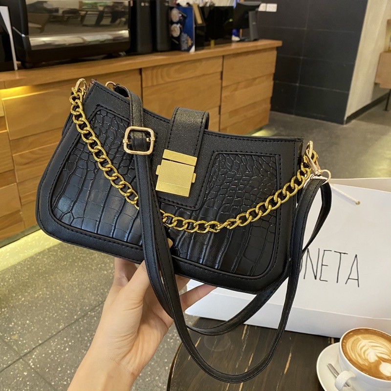 BÁN SỈ TÚI TREND BAG 2 MÀU ĐEN TRẮNG CHO NỮ