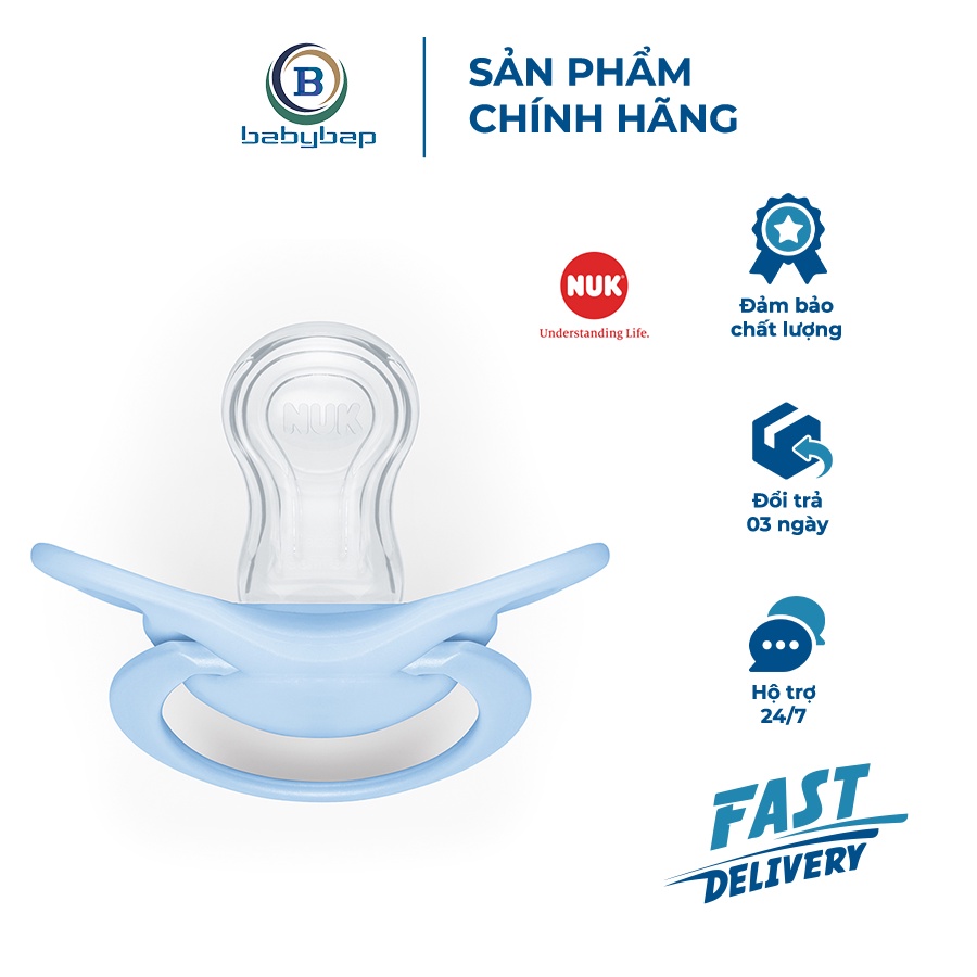 Bộ 2 Ti Giả NUK Genius Silicone Khuyên Dùng Cho Ban Ngày Và Những Giấc Ngủ Ngắn