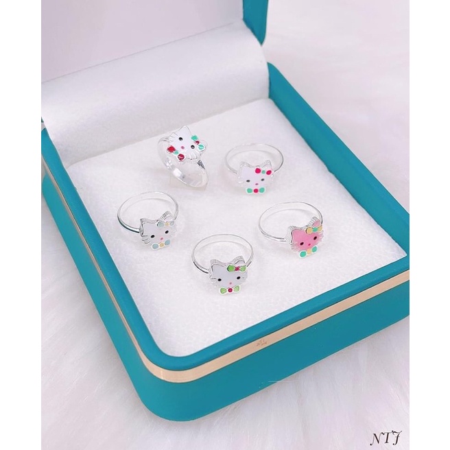 Nhẫn bạc hình hello kitty nhiều mẫu cho bé yêu