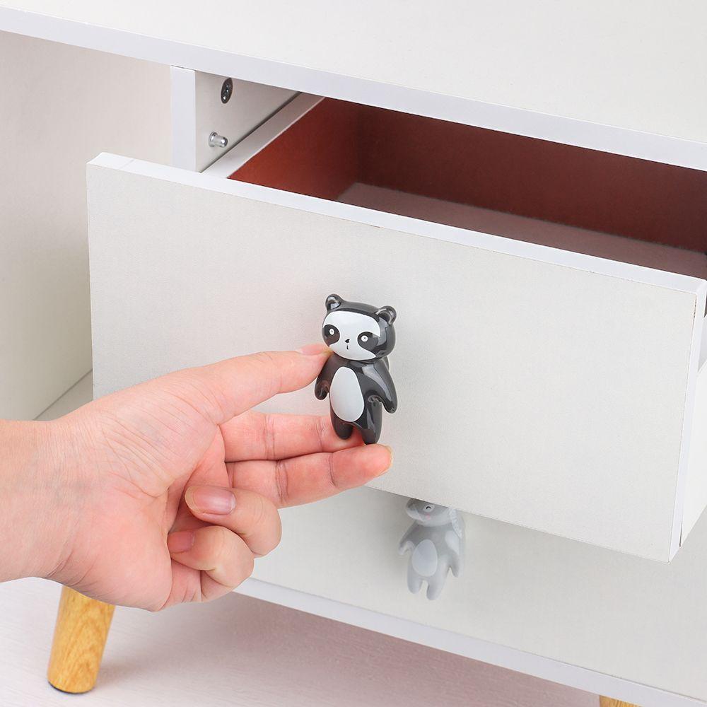 Tay Nắm Cửa Tủ Bằng Sứ Hình Gấu Hoạt Hình Dễ Thương