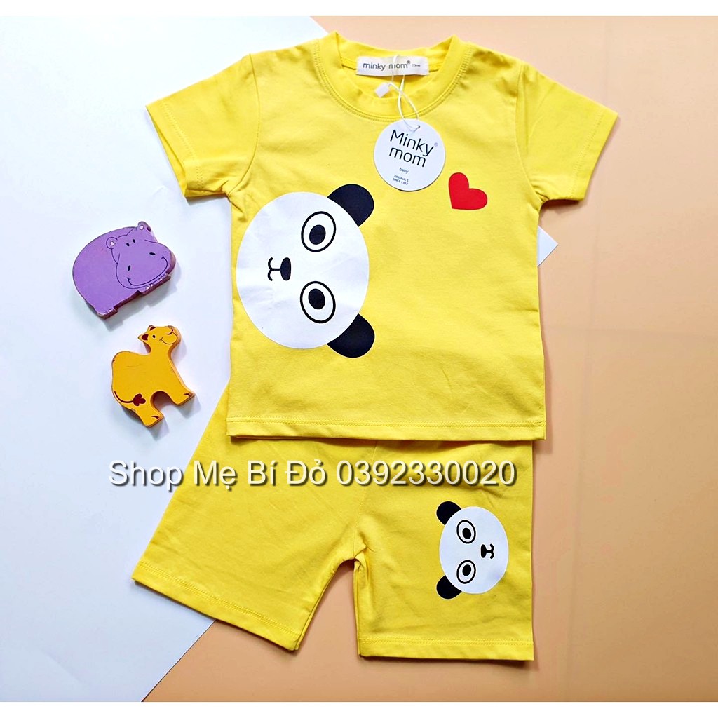 Bộ Cộc Tay Thun Lạnh Minky Mom Siêu Mềm Mát Cho Bé