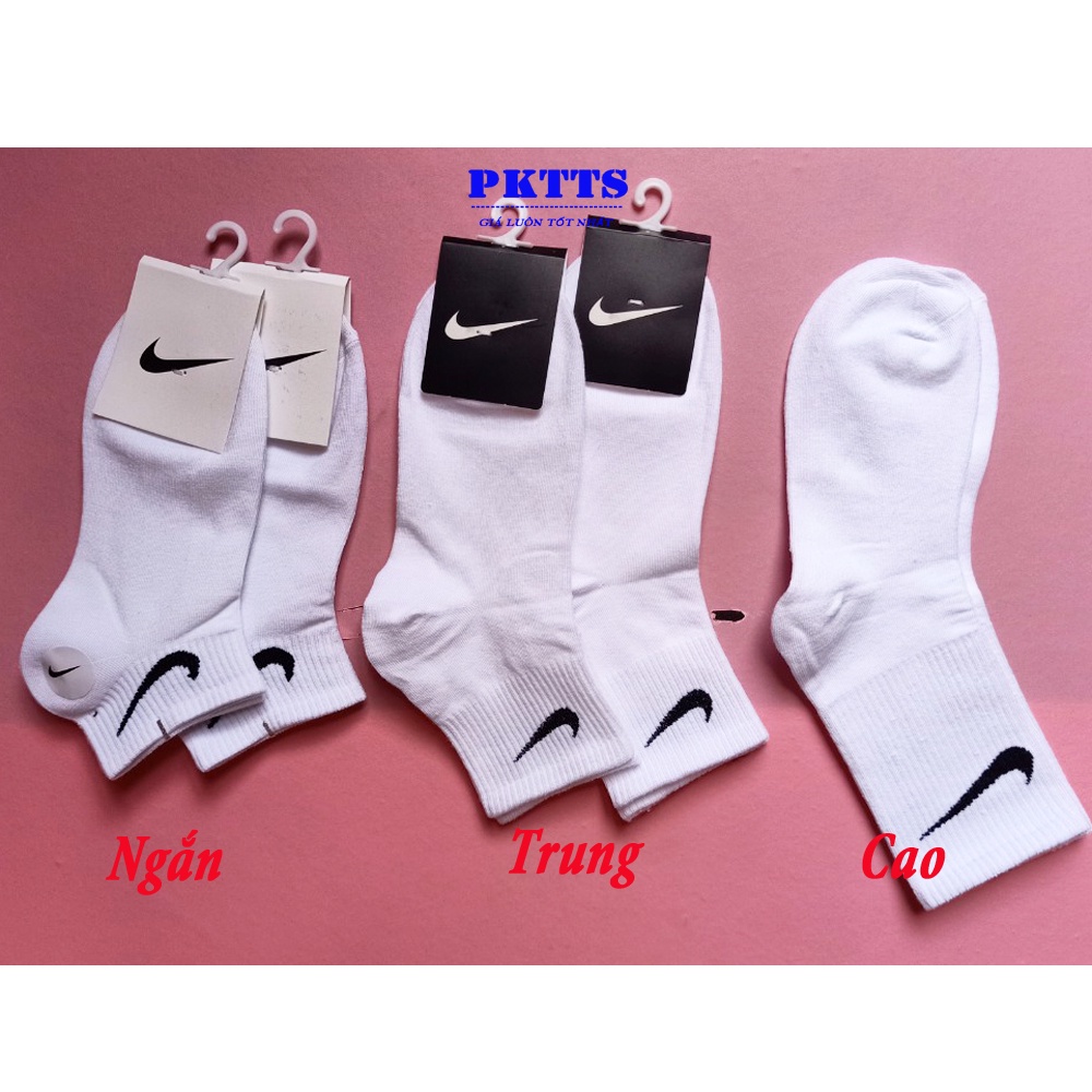 Tất trắng cổ cao cổ trung cổ ngắn dáng đẹp thời trang bốn mùa, chất dày dặn, ngăn mùi nam nữ