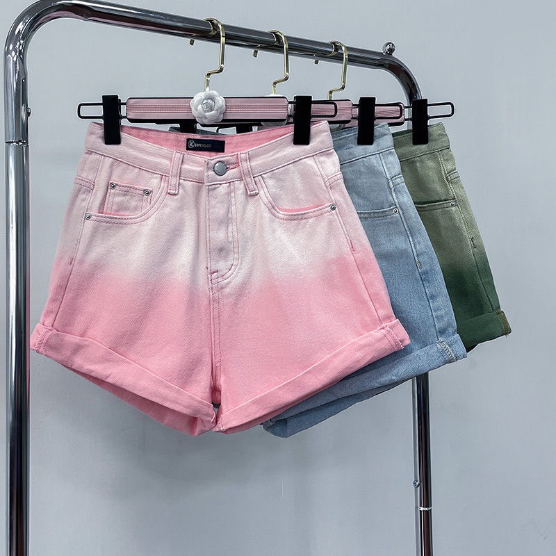 Quần Short Loang Denim Ống Rộng Lưng Cao Quần Sooc Omber Nữ 7 Màu J17601