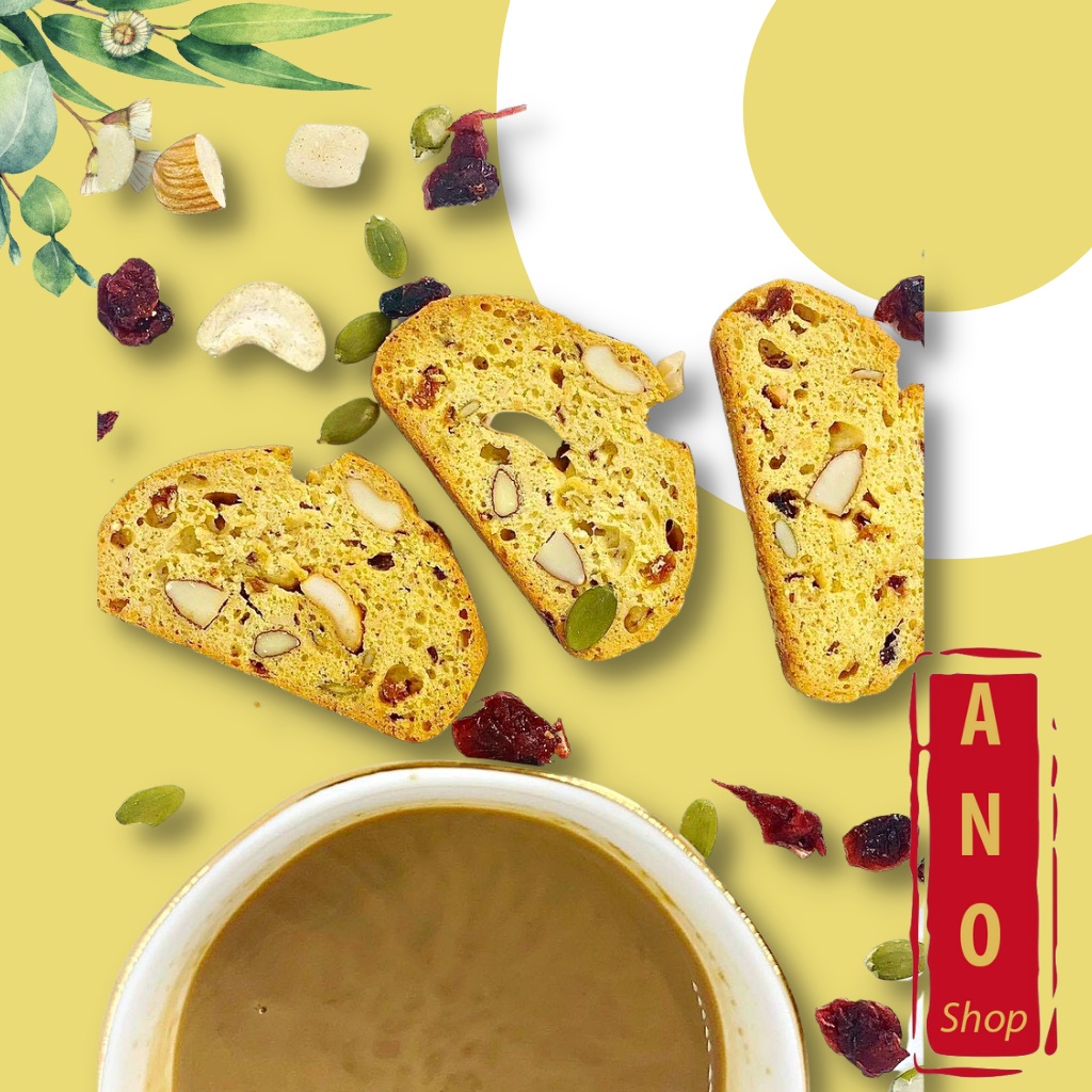 Bánh BISCOTTI Hỗ Trợ Giảm Cân ANO - Bánh Ăn Kiêng Giảm Cân Không Đường