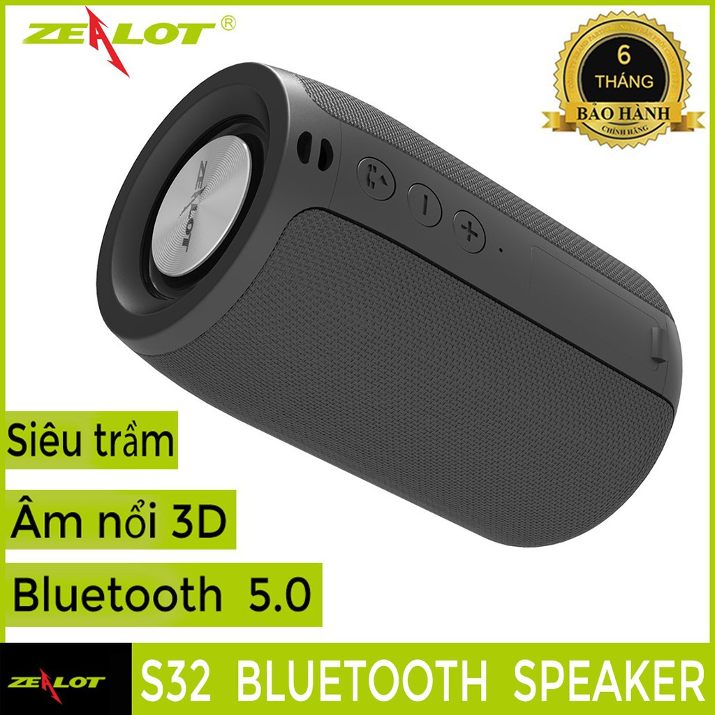 [Mã ELHACE giảm 4% đơn 300K] Loa Bluetooth mini siêu Bass Zealot S32