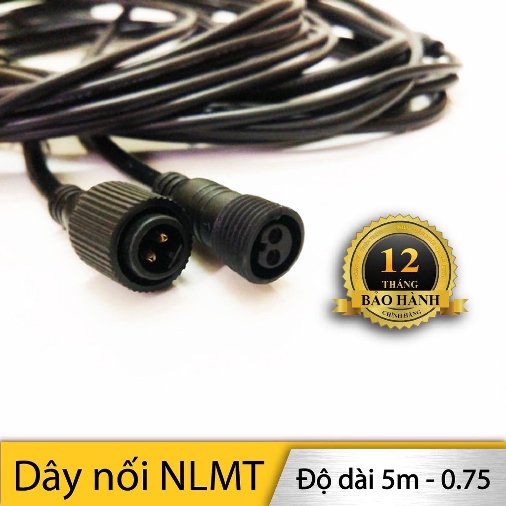 Dây nối dài 3M 5M 10m ,cho đèn Năng Lượng Mặt Trời 2x0,5mm loại tốt Loại cắm 2 lỗ Ren gài khóa chắc chắn chống nước