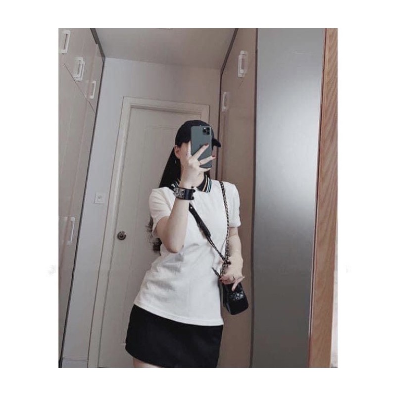 Áo Lacoste Xuất Xịn Có Cổ Trẻ Trung Năng Động Đen - Trắng &amp; Đỏ Size S M ( Có Sẵn )