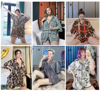 [MUA 1 TẶNG 1][50-72kg] Đồ Bộ Lụa Cao Cấp - Mango (Mai Ngô) - Tay Cánh Dơi Quần Đùi (Big Size) (P1)