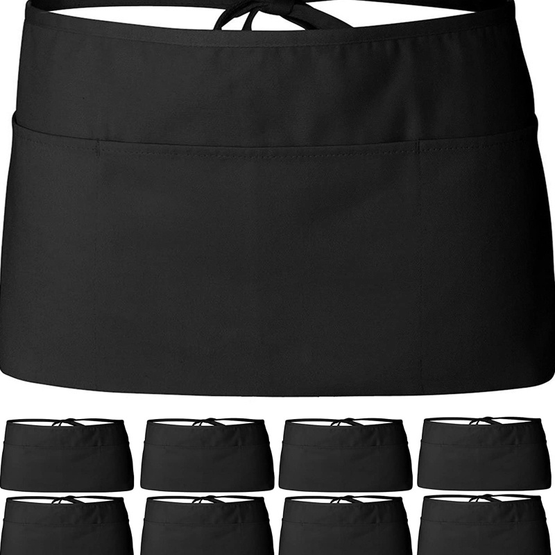 Tạp Dề Nửa Eo Có 3 Túi Và Dây Đeo Hông Dành Cho Nam Nữ