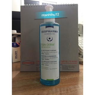 Gel rửa mặt giảm nhờn dành cho da mụn nhạy cảm Teen Derm Gel Sensitive - ISIS PHARMA