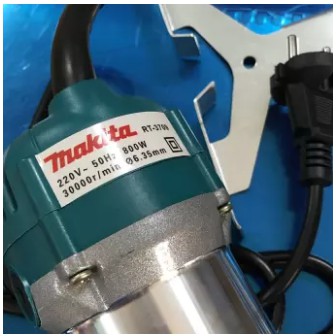 Máy soi phay gỗ 6ly Makita 3709 800W (đủ phụ kiện) tặng chổi than