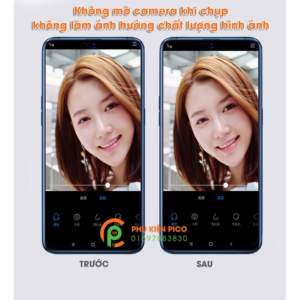 Cường lực camera Oppo A7 trong suốt bảo vệ full cụm camera sau - Dán camera Oppo A7