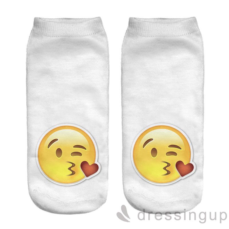 Vớ Cổ Ngắn In Hình Biểu Tượng Cảm Xúc Thiết Kế Vui Nhộn