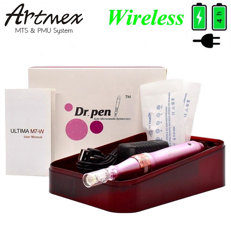 Bút Chăm Sóc Da Dr.Pen Derma 2 Đầu Kim Chống Lão Hóa Có Thể Sạc Lại Tiện Dụng M7