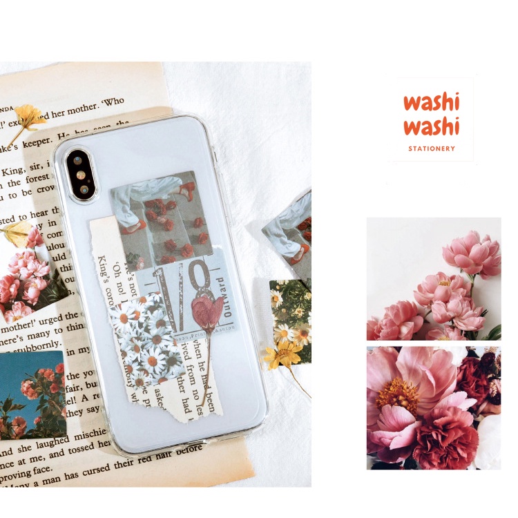 Bộ Hình Dán Sticker (46 cái) Hoa Cỏ Gardenista Trang Trí Sổ Tay Bullet Journal, Thiệp Handmade, Nhật Ký