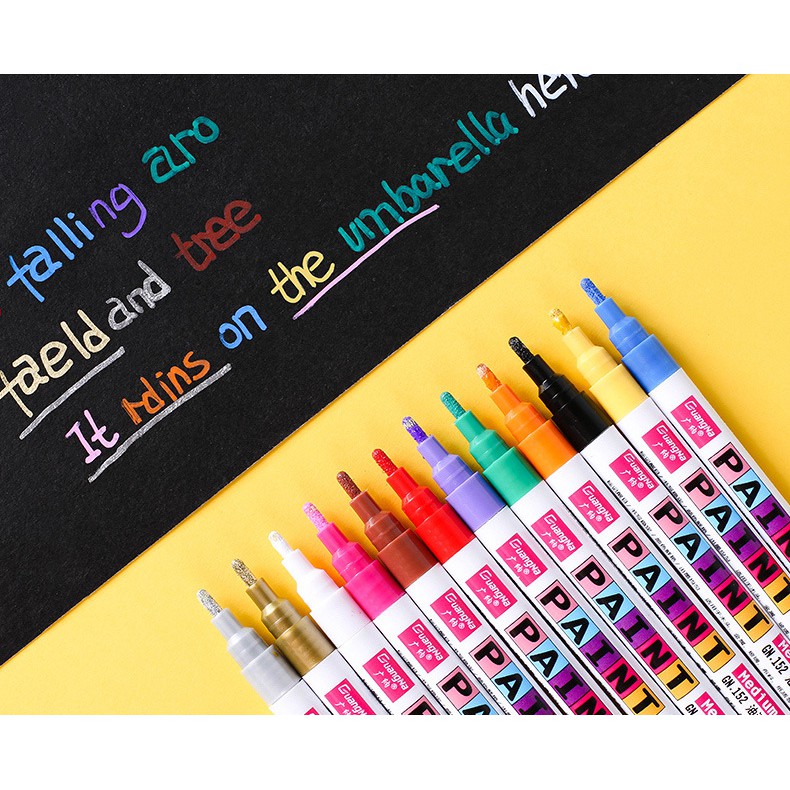 Bút sơn Guangna vẽ trên mọi chất liệu 12 màu