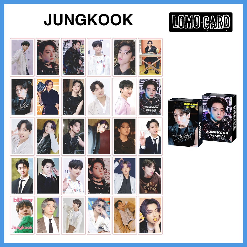 Hộp thẻ ảnh lomo thành viên nhóm nhạc BTS 2022 V JIMIN JUNGKOOK JIN phiên bản Season's Greetings làm album bưu thiếp