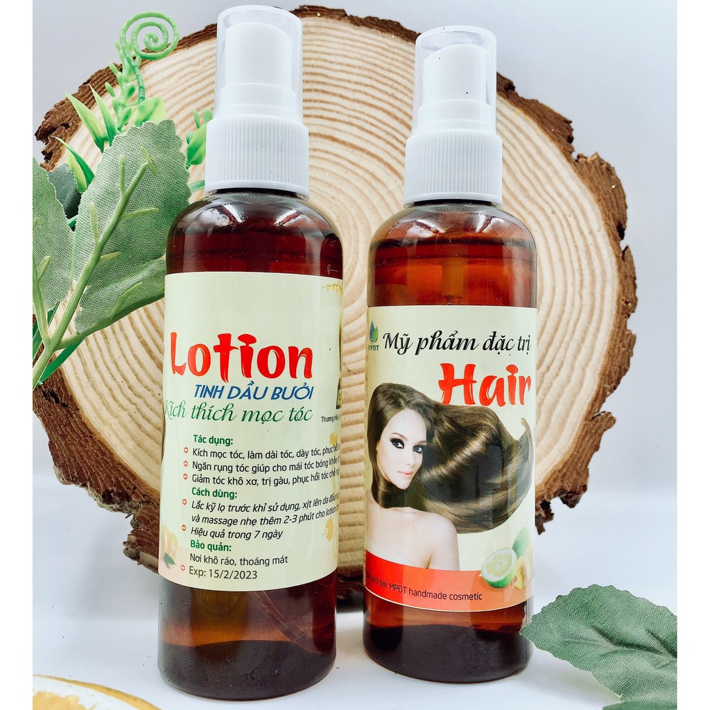 (Chính Hãng) Tinh dầu hoa và vỏ bưởi Kích thích mọc tóc Hair Lotion - 100ml - Ngăn rụng tóc hói đầu, Dưỡng mềm mượt