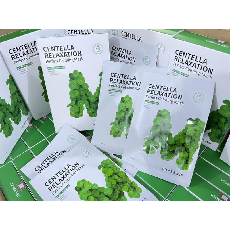 Mặt Nạ Tinh Chất Rau Má Cho Da Dầu Mụn Centella Relaxation Look & Meii