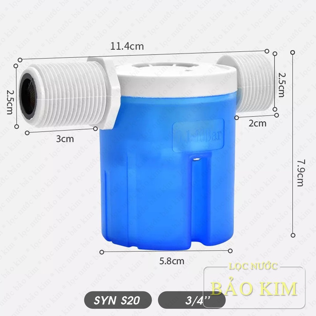 Phi 27mm (3/4 inch) - Van phao cơ nhựa thông minh thế hệ mới