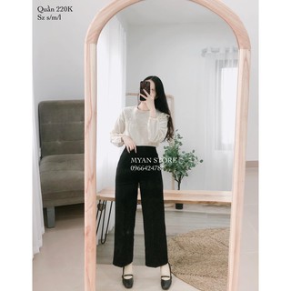 Quần sớ khoá sườn Đen
