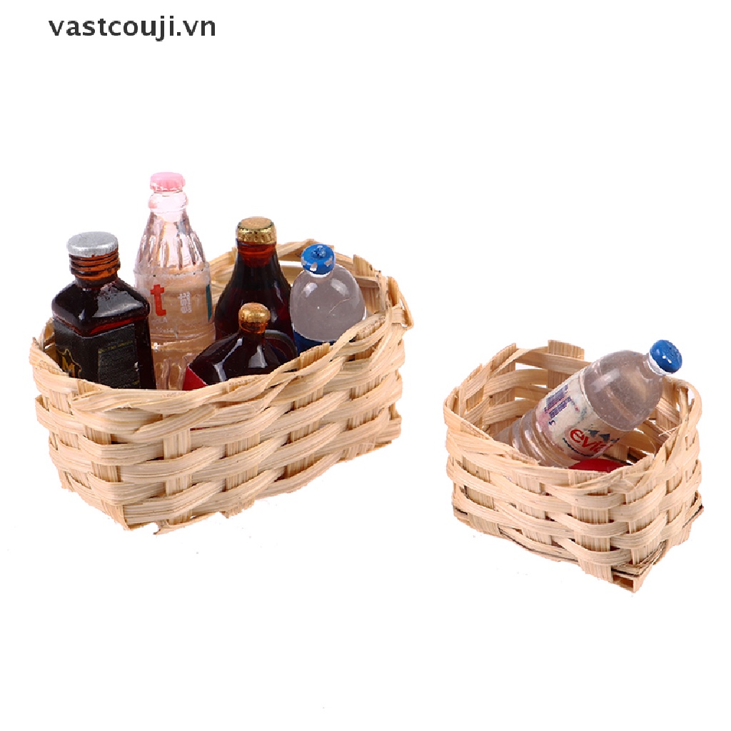 Giỏ Tre Mini Đựng Thức Ăn Tỷ Lệ 1: 12 Trang Trí Nhà Búp Bê