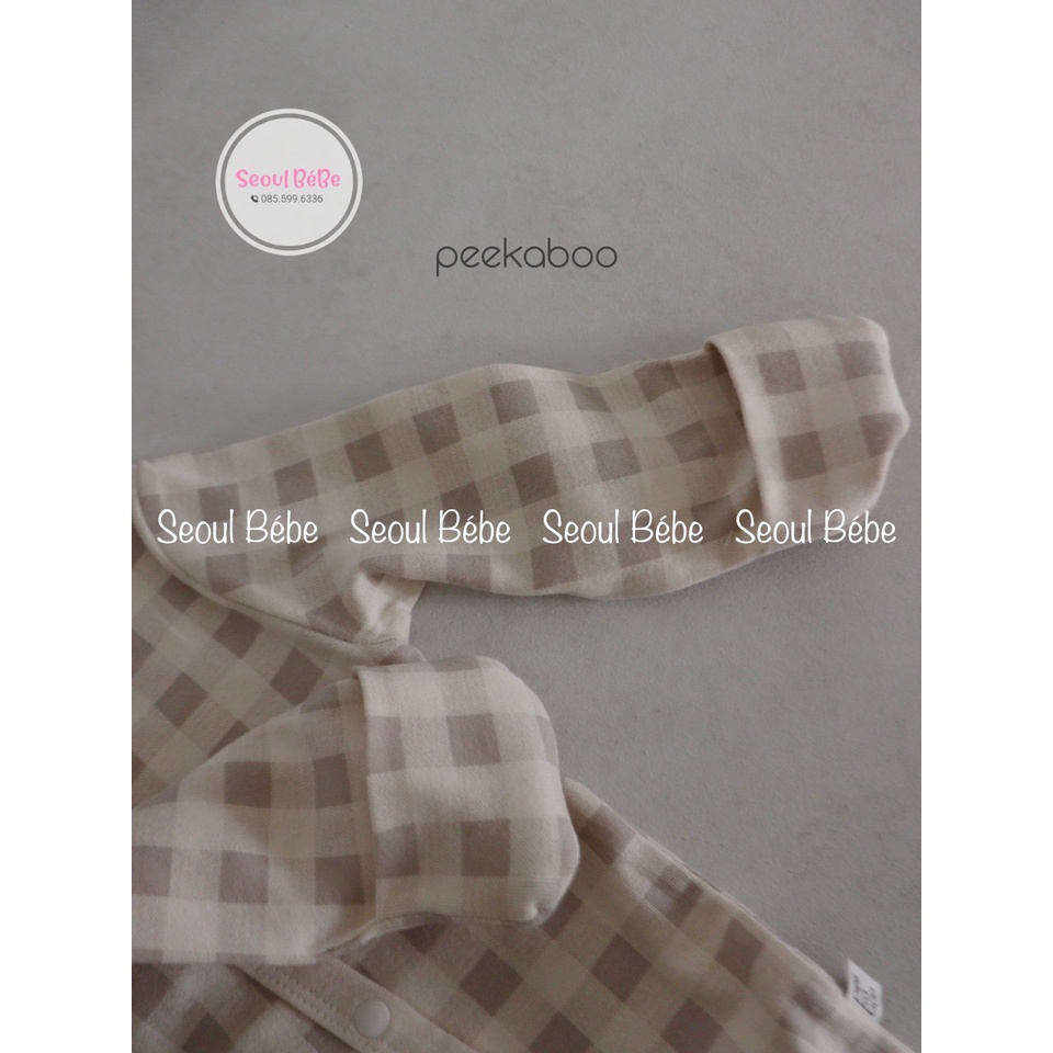 Bộ jumpsuit liền bàn Cony cho bé 0-11kg hãng Peekaboo thu đông 2022